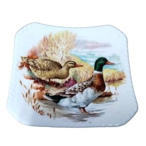 Royal Adderley Bone China Trinket Dish Mallard‎ Duck Decor England